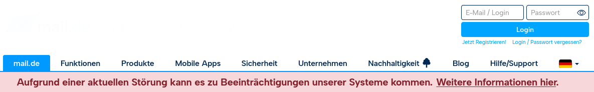 Störungsmeldung